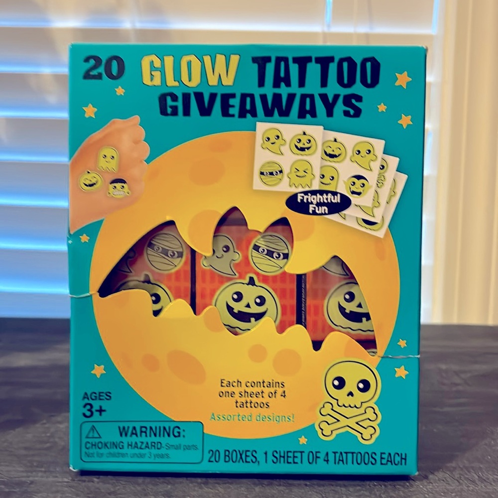 Halloween 20 Glow Tattoo Giveaways